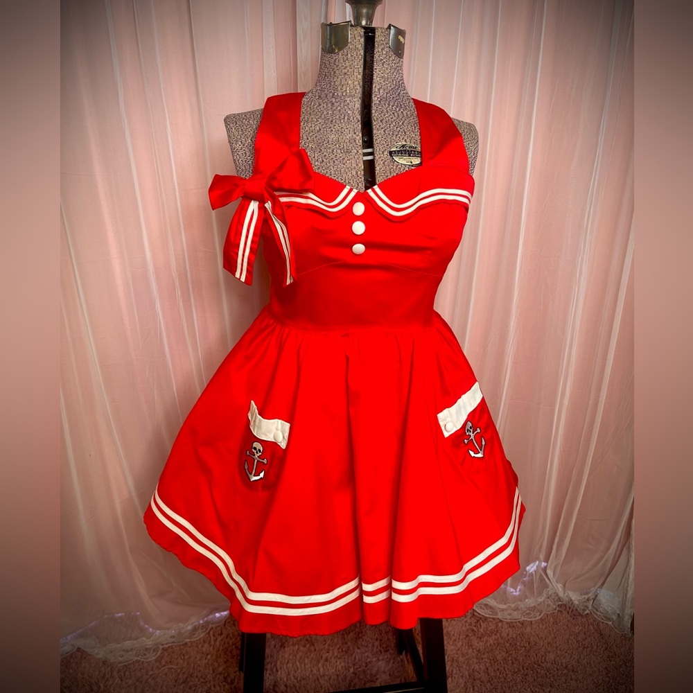 COPY - Hell Bunny Size Medium Vintage Sailor Mini Dress